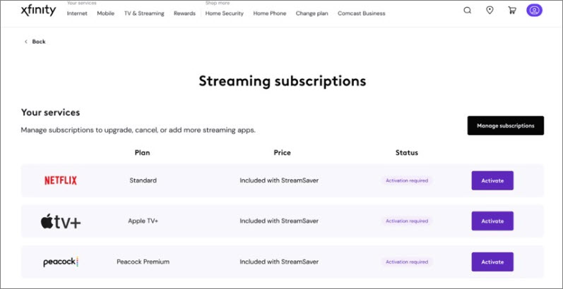 Comcast StreamSaver 免費看 Netflix