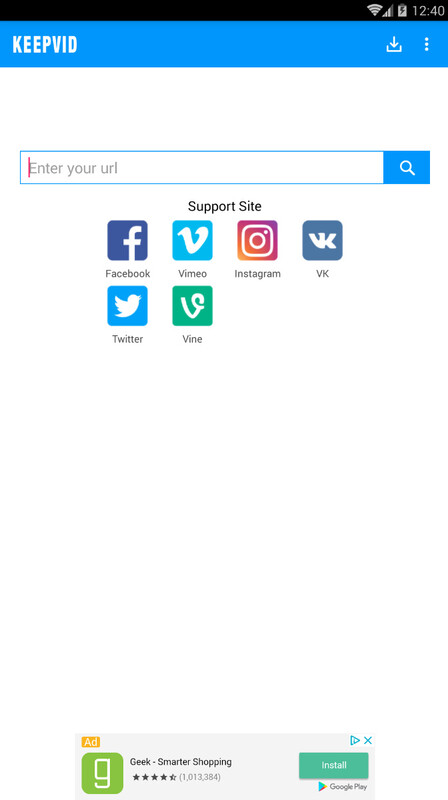 KeepVid 影片下載手機程式