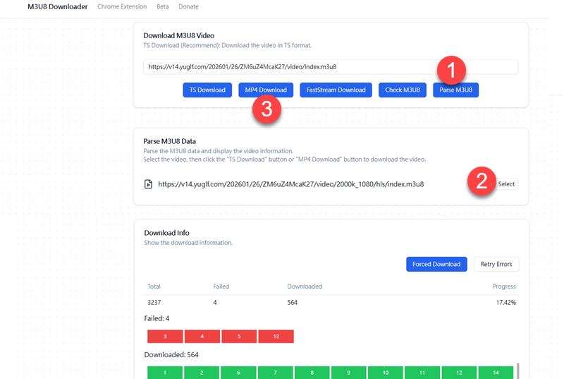 M3U8 Downloader 線上下載 m3u8 影片