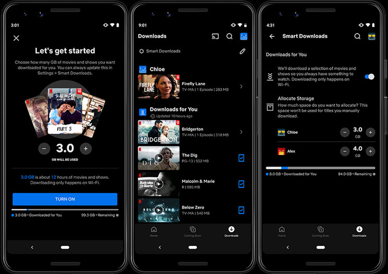 啟用 Netflix 為你下載影片功能
