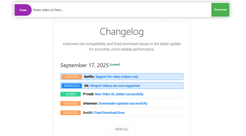 PasteDownload 網站下載頁面