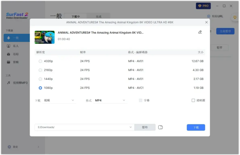 SurFast YT MP4 轉檔軟體
