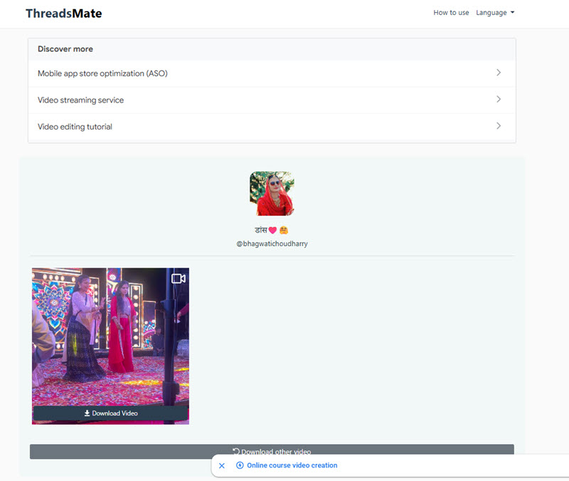 ThreadsMate 線上脆影片下載器
