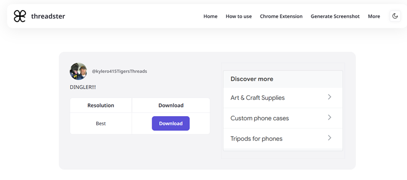 Threadster 線上脆影片下載網站