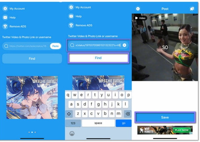 TweetSave 推特下載影片手機 APP