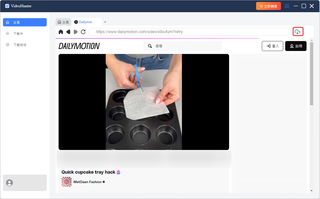 登入 Dailymotion 下載影片
