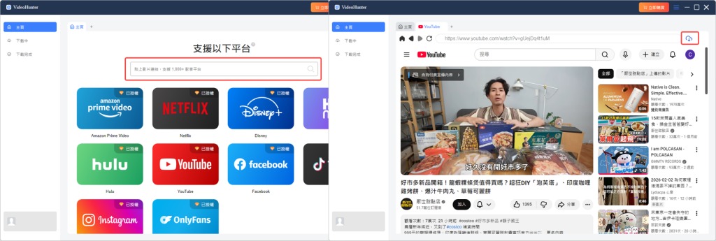 VideoHunter 解析網頁影片