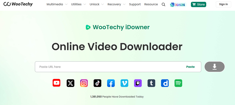 WooTechy 線上影片下載器