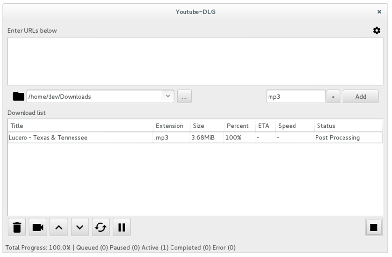 youtube-dl-gui YouTube to MP4